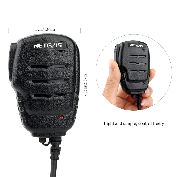 RETEVIS RS-111 M Micrófono altavoz remoto remoto de 2 pines para H777/UV5R/RT21, RS-111
