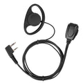 RETEVIS RE-3224 K Micrófono de auricular tipo D de 2 pines para H777/RT21/RT22/RT24/RT1/RT3/RT81, RE-3224