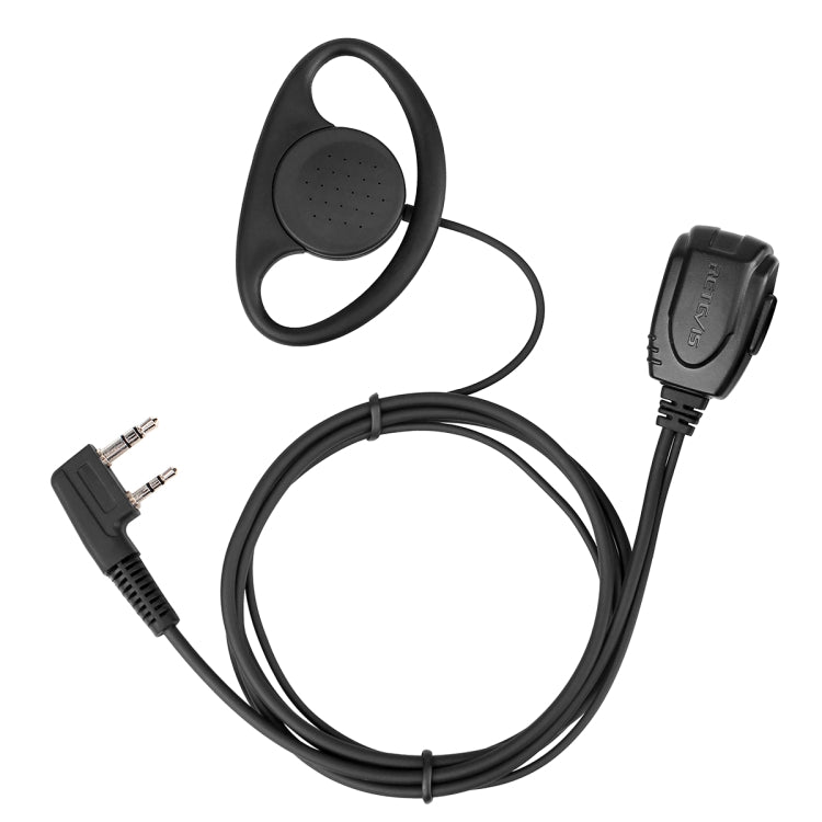 RETEVIS RE-3224 K Micrófono de auricular tipo D de 2 pines para H777/RT21/RT22/RT24/RT1/RT3/RT81, RE-3224