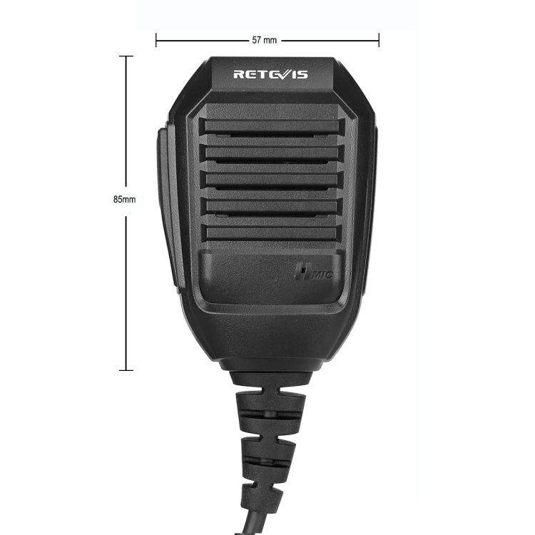 RETEVIS RS-113 Micrófono altavoz remoto de 2 pines para H777/UV5R/RT21/RT1/RT3, RS-113