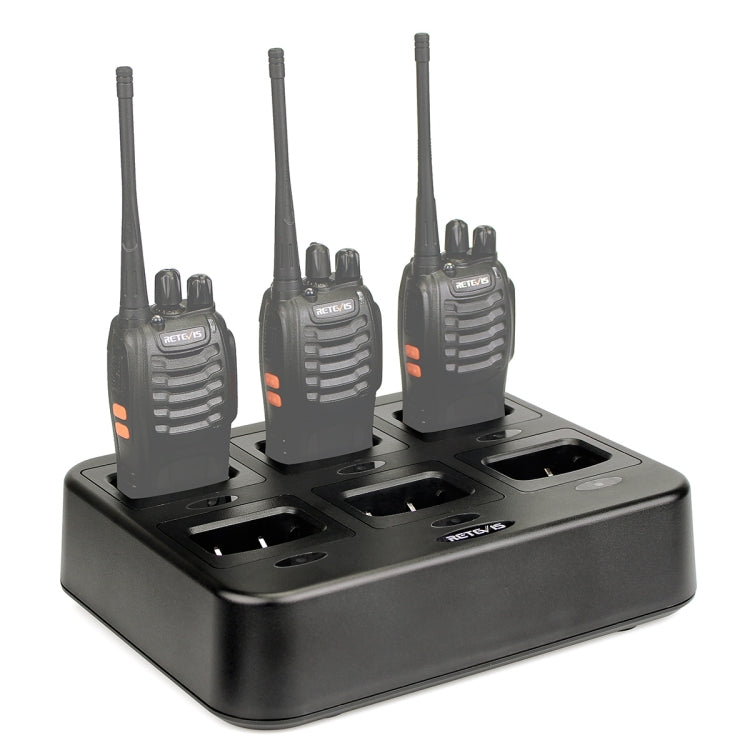 RETEVIS RTC777 Cargador de walkie talkie de seis vías para Retevis H777,, RTC777 AU Plug, RTC777 US Plug, RTC777 EU Plug, RTC777 UK Plug