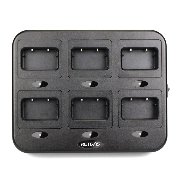 RETEVIS RTC21 Cargador multifunción de walkie talkie de seis vías para Retevis RT21/RT24,, RTC21 EU Plug, RTC21 US Plug