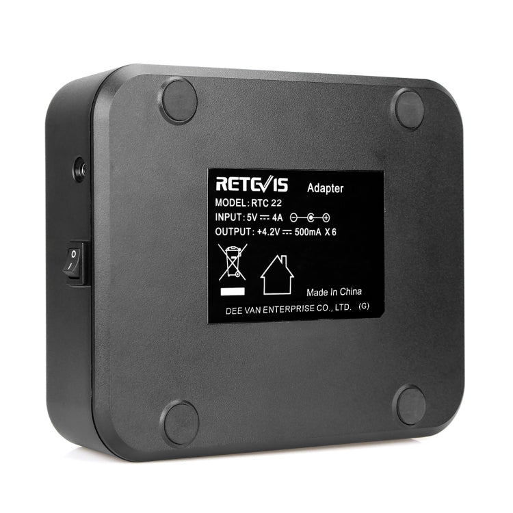 RETEVIS RTC22 Cargador multifunción de walkie talkie de seis vías para Retevis RT22,, RTC22 EU Plug, RTC22 US Plug