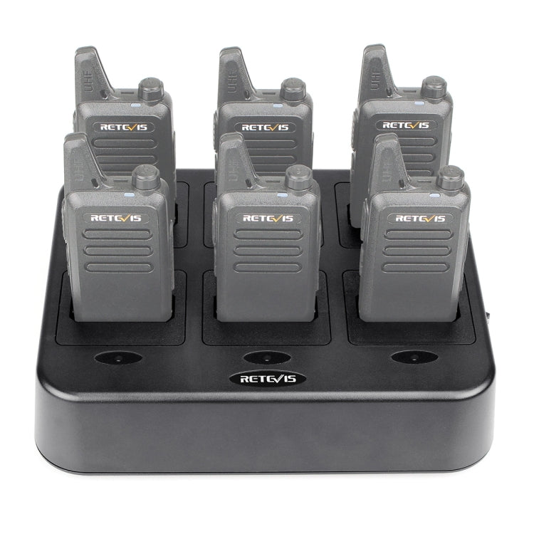 RETEVIS RTC22 Cargador multifunción de walkie talkie de seis vías para Retevis RT22,, RTC22 EU Plug, RTC22 US Plug