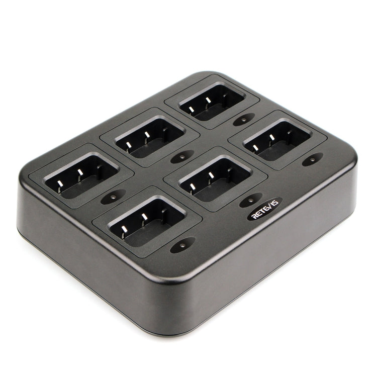 RETEVIS RTC27 Cargador multifunción de walkie talkie de seis vías para Retevis RT27,, RTC27 EU Plug, RTC27 US Plug