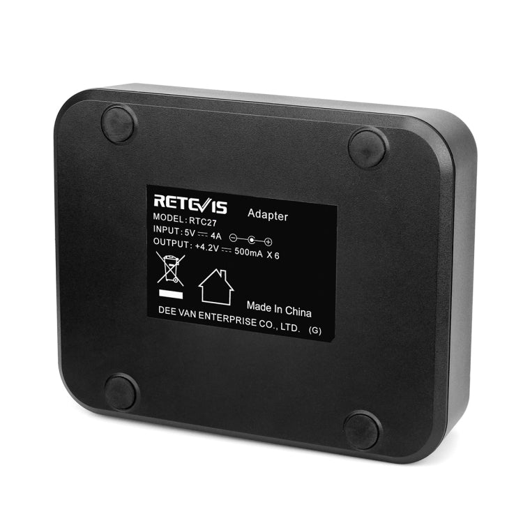 RETEVIS RTC27 Cargador multifunción de walkie talkie de seis vías para Retevis RT27,, RTC27 EU Plug, RTC27 US Plug