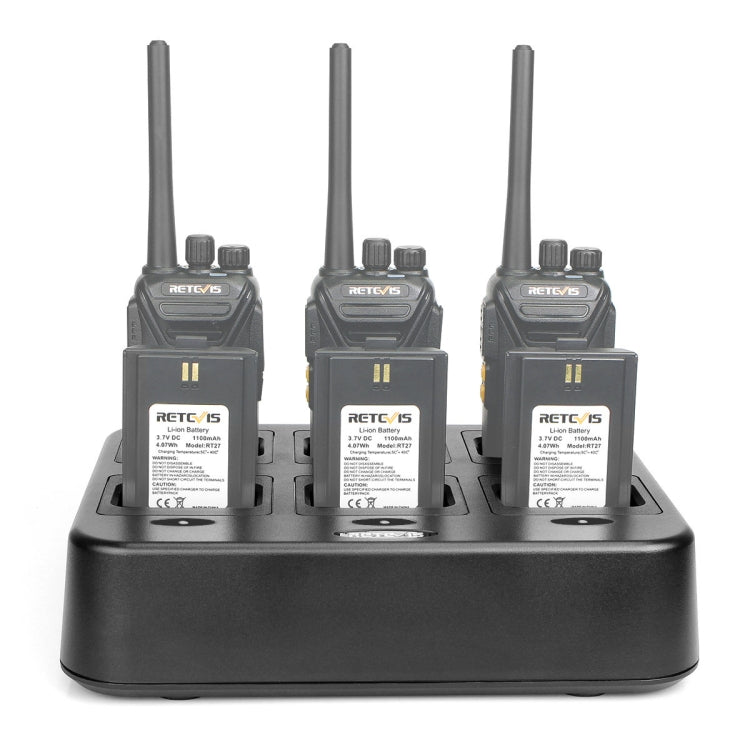 RETEVIS RTC27 Cargador multifunción de walkie talkie de seis vías para Retevis RT27,, RTC27 EU Plug, RTC27 US Plug