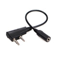 RETEVIS TCK01 Kenwood Cable de transferencia de audio para auriculares de teléfono móvil hembra de 2 pines a 3,5 mm para RT21/RT22/RT24/RT7/RT27/H777, TCK01