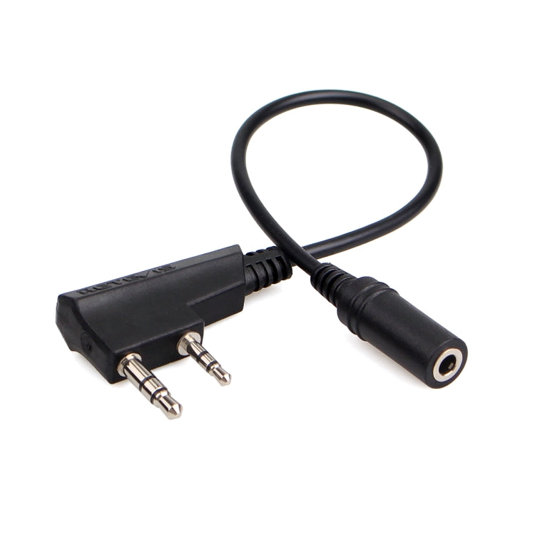 RETEVIS TCK01 Kenwood Cable de transferencia de audio para auriculares de teléfono móvil hembra de 2 pines a 3,5 mm para RT21/RT22/RT24/RT7/RT27/H777, TCK01