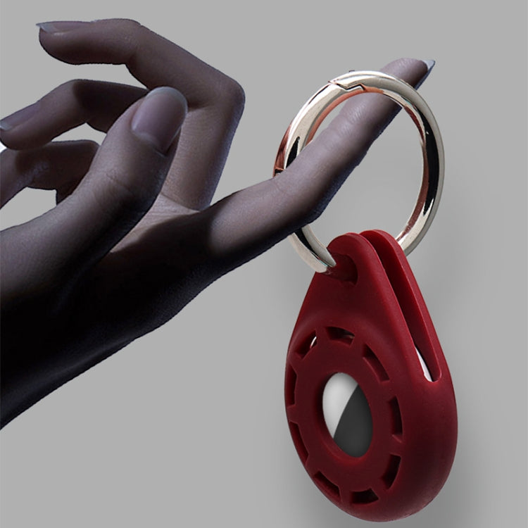 Funda protectora de gel de sílice antiarañazos a prueba de golpes con anillo de llavero, For AirTag