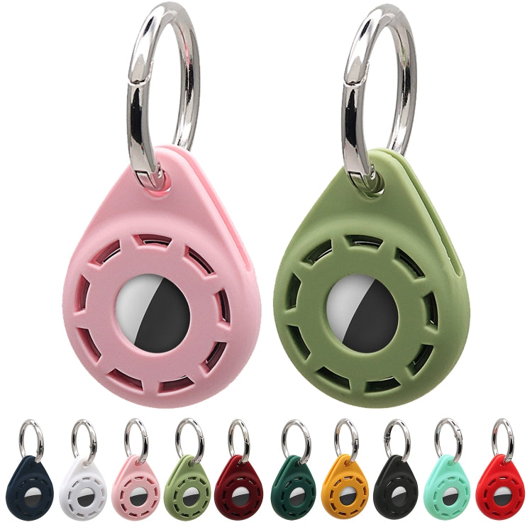 Funda protectora de gel de sílice antiarañazos a prueba de golpes con anillo de llavero, For AirTag