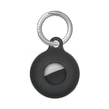 Funda protectora a prueba de golpes de silicona antiarañazos hueca de doble cara con lazo de gancho para llavero, For AirTag