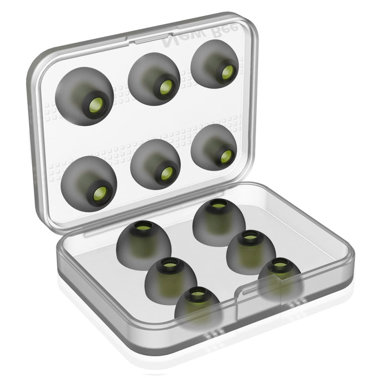 6 pares de tapones internos de silicona New Bee NB-M1 con caja de almacenamiento, adecuados para tapones para auriculares de 5mm-7mm, Silicone