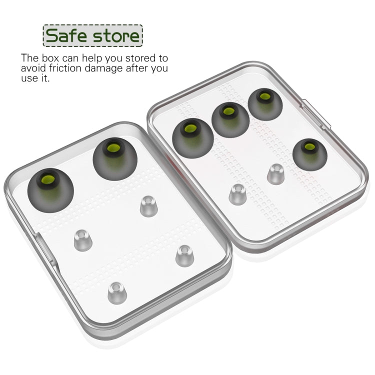 6 pares de tapones internos de silicona New Bee NB-M1 con caja de almacenamiento, adecuados para tapones para auriculares de 5mm-7mm, Silicone