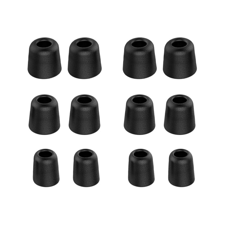6 pares de tapones para los oídos New Bee NB-M1 de espuma viscoelástica de rebote lento con caja de almacenamiento, adecuados para tapones de auriculares de 5 mm a 7 mm, Memory Foam Black, Memory Foam Red, Silicone & Memory Foam Grey
