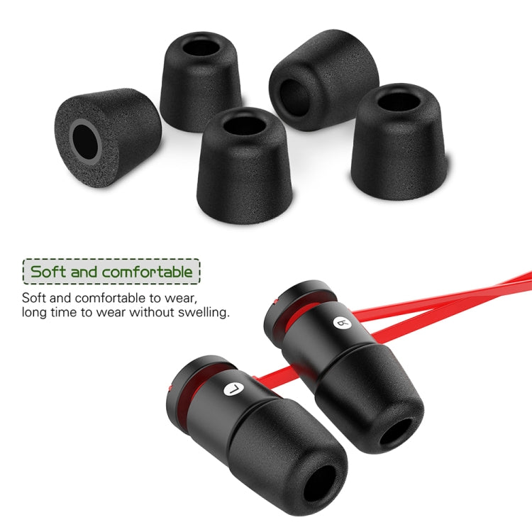 6 pares de tapones para los oídos New Bee NB-M1 de espuma viscoelástica de rebote lento con caja de almacenamiento, adecuados para tapones de auriculares de 5 mm a 7 mm, Memory Foam Black, Memory Foam Red, Silicone & Memory Foam Grey