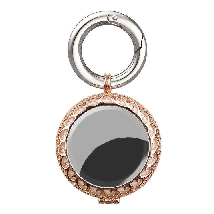 Funda protectora a prueba de golpes estilo joyería de cobre con lazo de gancho para llavero, For AirTag 2nd Gen / AirTag 1st Gen
