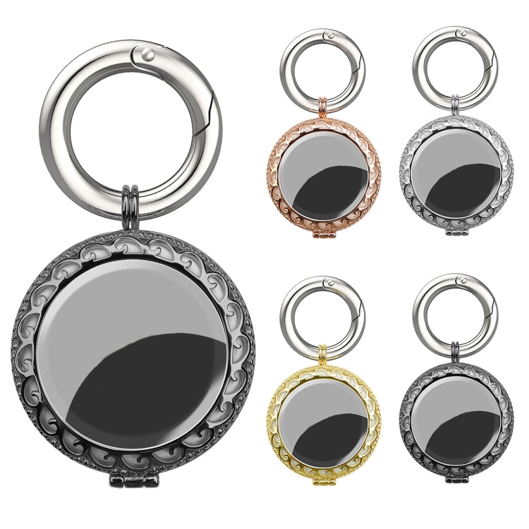 Funda protectora a prueba de golpes estilo joyería de cobre con lazo de gancho para llavero, For AirTag 2nd Gen / AirTag 1st Gen
