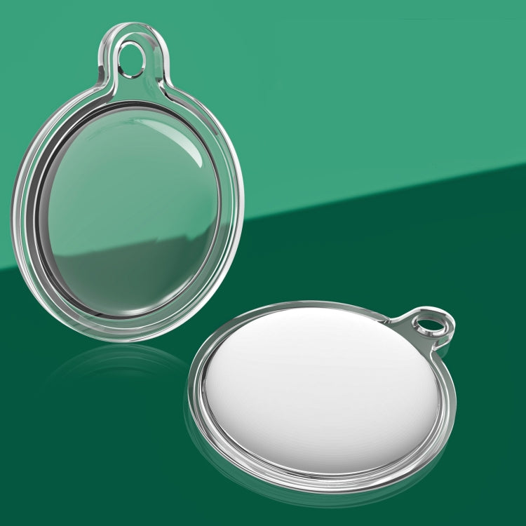 Estuche protector a prueba de golpes de cristal transparente todo incluido con lazo de gancho para llavero, For AirTag 2nd Gen / AirTag 1st Gen