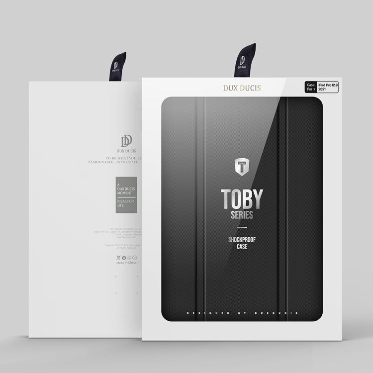 DUX DUCIS Serie TOBY Cuero PU a prueba de golpes + PC + TPU Estuche con tapa horizontal con soporte y ranura para bolígrafo y función de reposo / activación, For iPad Pro 11 2022 / 2021 / 2020, For iPad Pro 12.9 2022 / 2021 / 2020