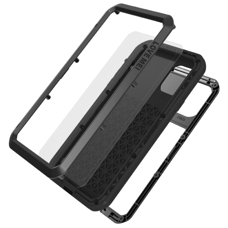 LOVE MEI Metal a prueba de golpes impermeable a prueba de polvo funda protectora, For iPhone 11, For iPhone 11 Pro, For iPhone 11 Pro Max