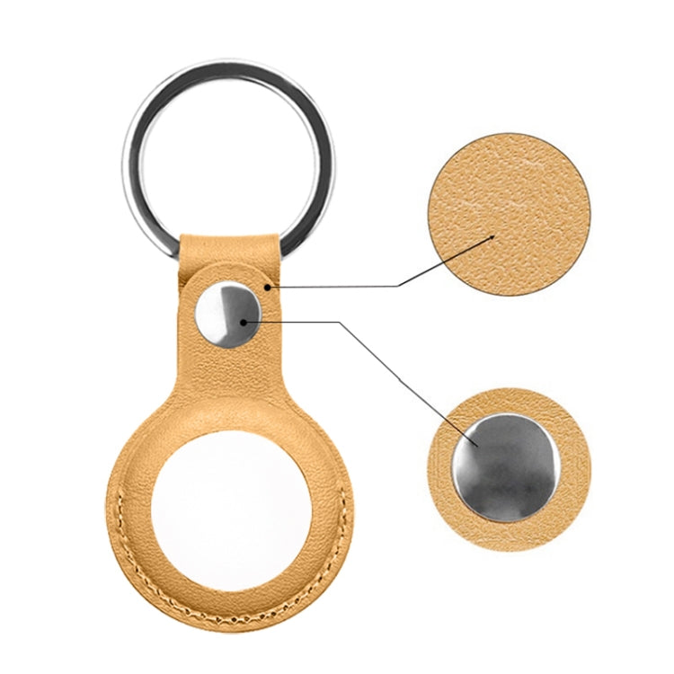 Estuche protector de cuero PU Mutural con llavero para AirTag