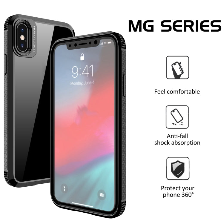 iPAKY Serie MG Textura de fibra de carbono TPU a prueba de golpes + Caja de PC transparente, For iPhone 11, For iPhone 11 Pro, For iPhone 11 Pro Max, For iPhone 12 mini, For iPhone 12 / 12 Pro, For iPhone 12 Pro Max, For iPhone XS / X, For iPhone XR   ...