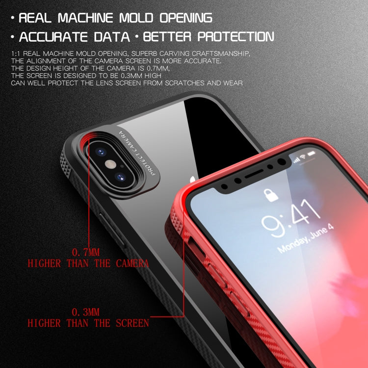 iPAKY Serie MG Textura de fibra de carbono TPU a prueba de golpes + Caja de PC transparente, For iPhone 11, For iPhone 11 Pro, For iPhone 11 Pro Max, For iPhone 12 mini, For iPhone 12 / 12 Pro, For iPhone 12 Pro Max, For iPhone XS / X, For iPhone XR   ...