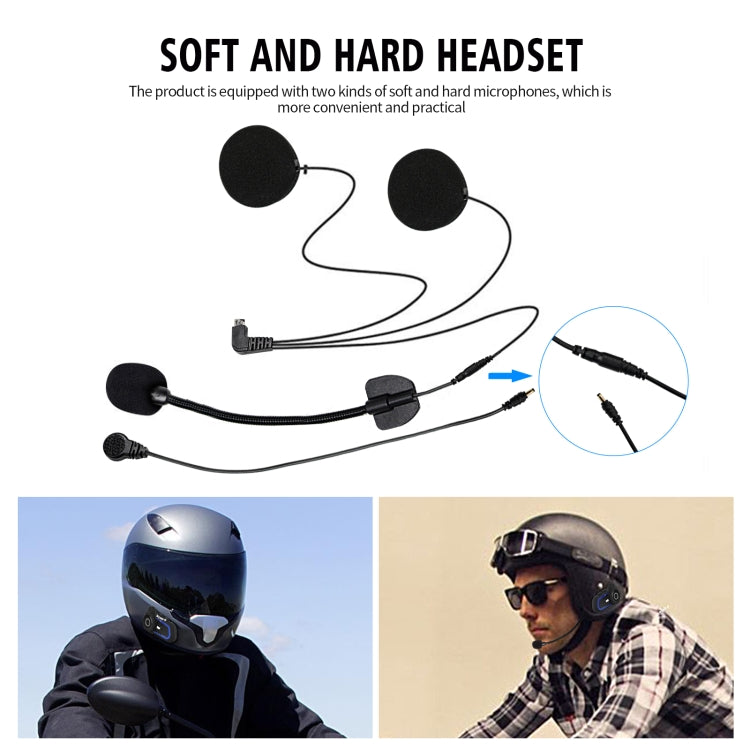 WUPP Bluetooth 5.1 S2 Casco de motocicleta Full Duplex Bluetooth Intercom Auricular Auricular