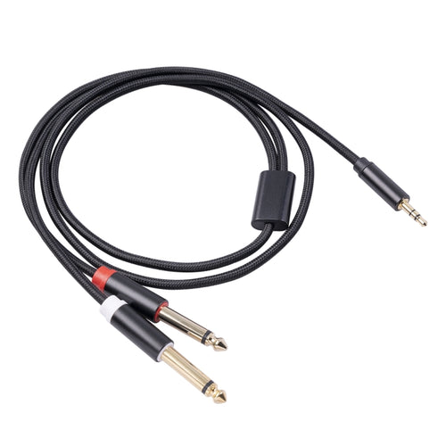 3683 Cable de audio macho de 3,5 mm a macho doble de 6,35 mm, 1m, 2m, 3m