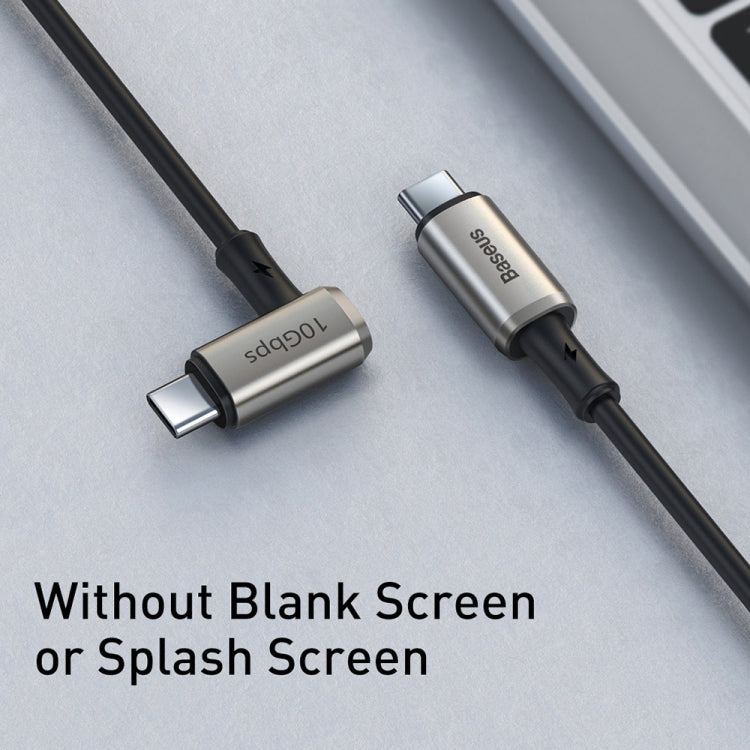 Baseus CATPN-01 100W 5A PD3.1 Gen2 USB-C / Type-C a USB-C / Type-C HD Misma pantalla Coaxial Hammer Cable, Longitud del cable: 1,5 m