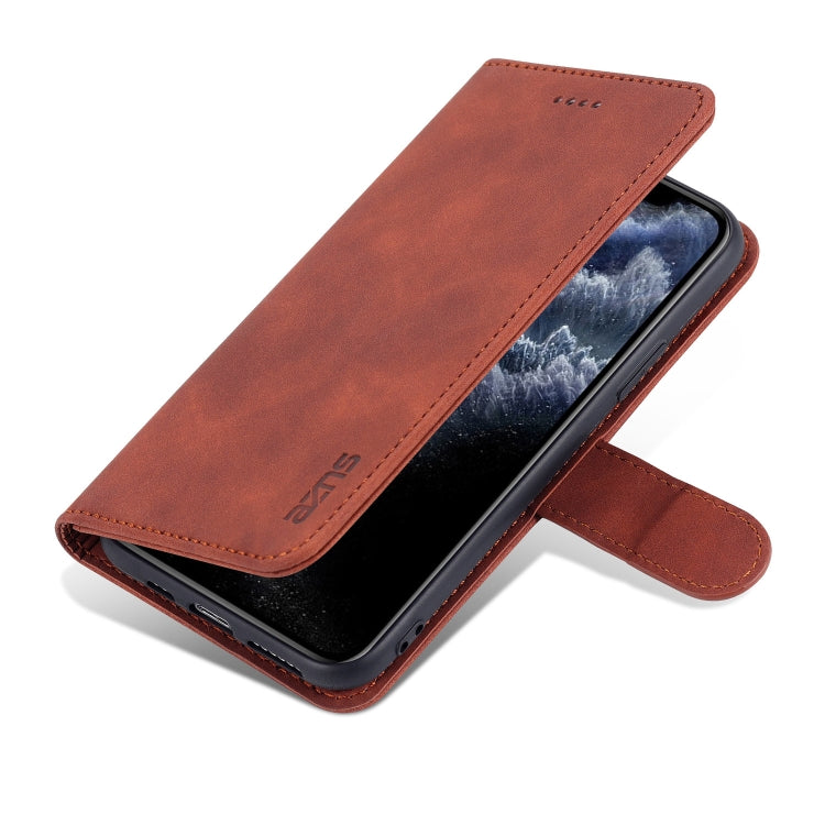 AZNS Skin Feel Calf Texture Funda de cuero con tapa horizontal con ranuras para tarjetas y soporte y billetera, For iPhone 11 Pro, For iPhone 11, For iPhone 11 Pro Max, For iPhone XS / X, For iPhone XS Max, For iPhone XR