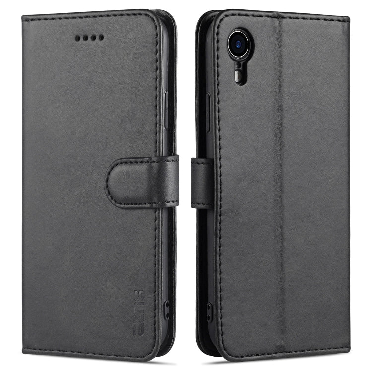 AZNS Skin Feel Calf Texture Funda de cuero con tapa horizontal con ranuras para tarjetas y soporte y billetera, For iPhone 11 Pro, For iPhone 11, For iPhone 11 Pro Max, For iPhone XS / X, For iPhone XS Max, For iPhone XR