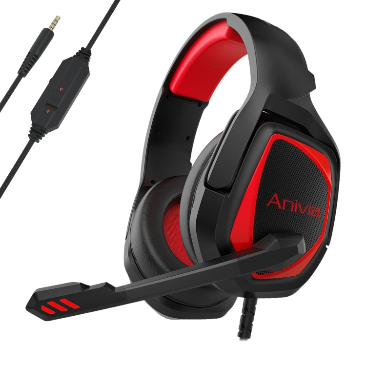 Auriculares para juegos con cable Anivia MH602 de 3,5 mm con micrófono, MH602 (Black Red), MH602 (Black Blue), MH602 (Black Purple)