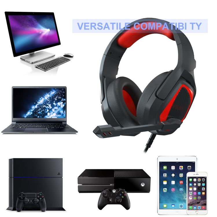 Auriculares para juegos con cable Anivia MH602 de 3,5 mm con micrófono, MH602 (Black Red), MH602 (Black Blue), MH602 (Black Purple)
