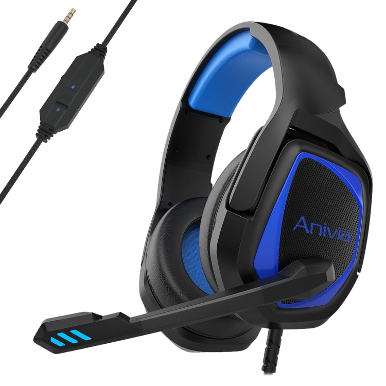 Auriculares para juegos con cable Anivia MH602 de 3,5 mm con micrófono, MH602 (Black Red), MH602 (Black Blue), MH602 (Black Purple)