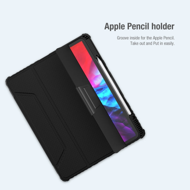 NILLKIN Bumper Pro Estuche de cuero con tapa horizontal con ranura para bolígrafo y soporte y función de suspensión / activación, For iPad Pro 12.9 2022 / 2021 / 2020