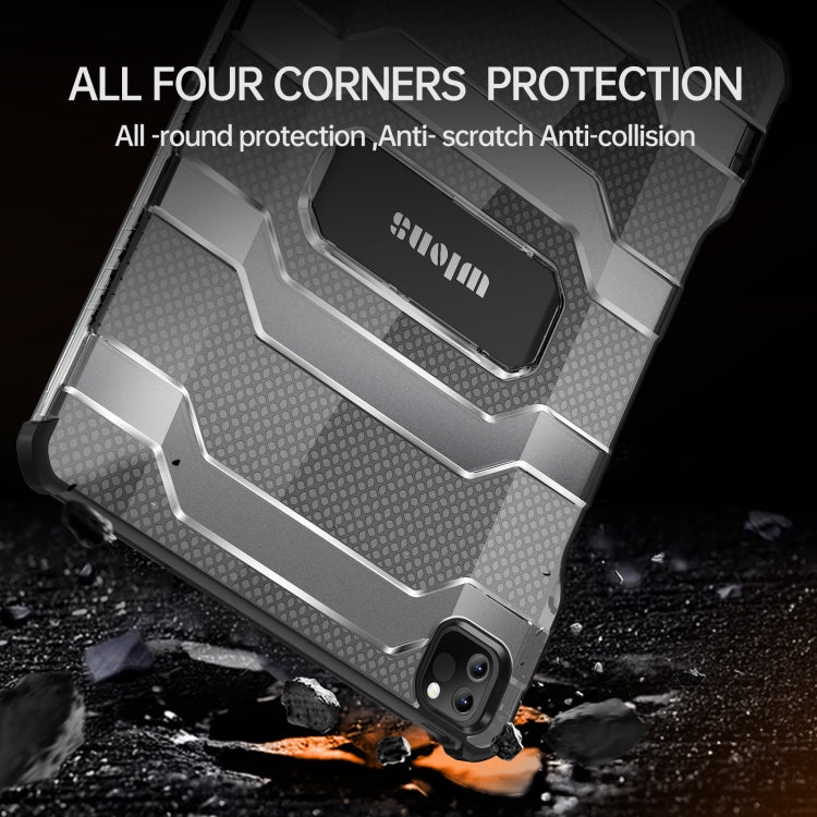 Estuche protector de PC + TPU de la serie Explorer de wlons con soporte plegable, For iPad 10.2 2020 / 2019 / Air 2019 10.5, For iPad Pro 11 2022 / 2021 / 2020 / 2018 / Air 2020 10.9, For iPad Pro 12.9 2022 / 2021 / 2020 / 2018