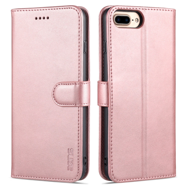 AZNS Skin Feel Calf Texture Funda de cuero con tapa horizontal con ranuras para tarjetas y soporte y billetera, For iPhone 6, For iPhone 7 Plus / 8 Plus, For iPhone 7 / 8 / SE (2020)