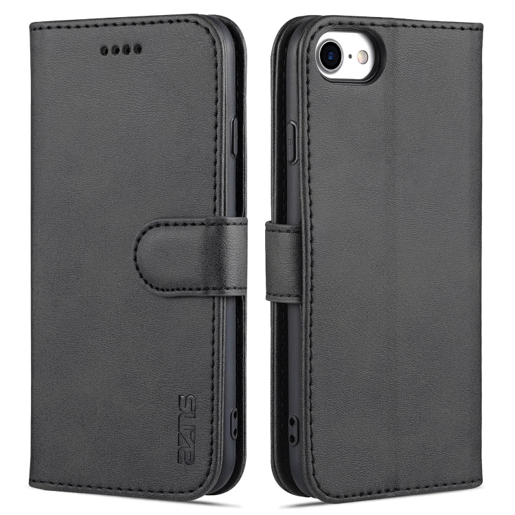 AZNS Skin Feel Calf Texture Funda de cuero con tapa horizontal con ranuras para tarjetas y soporte y billetera, For iPhone 6, For iPhone 7 Plus / 8 Plus, For iPhone 7 / 8 / SE (2020)