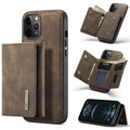 DG.MING Serie M1 Cartera para múltiples tarjetas de 3 pliegues + Funda trasera magnética Funda a prueba de golpes con función de soporte, For iPhone 12 mini, For iPhone 12 / 12 Pro, For iPhone 12 Pro Max