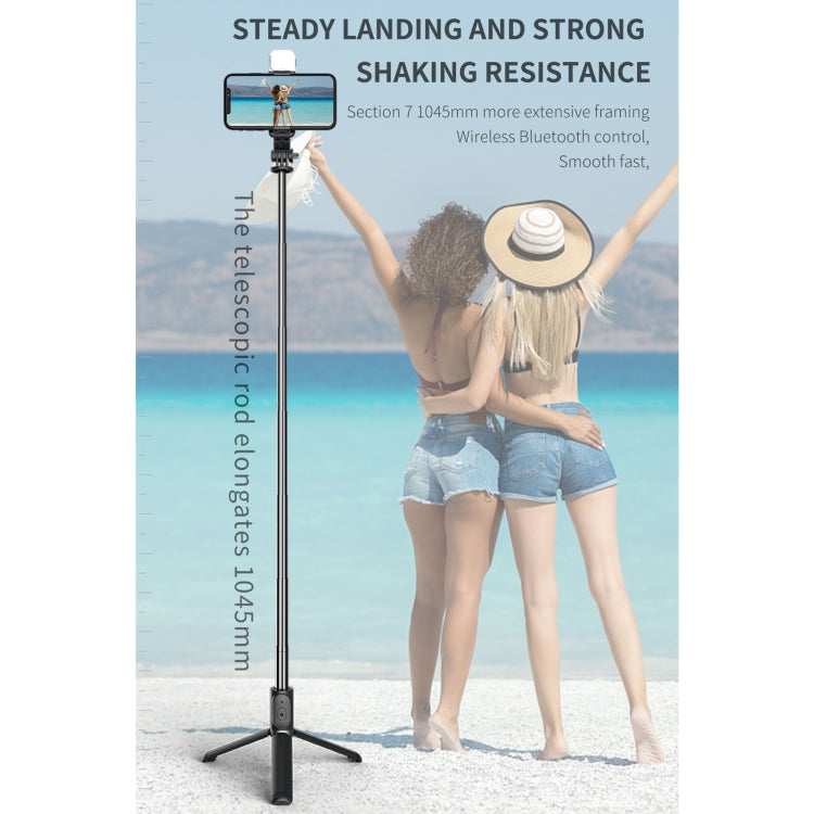 Q02S Luz de relleno Bluetooth Selfie Stick Trípode Soporte para teléfono móvil, Q02S(Black), Q02S(White)