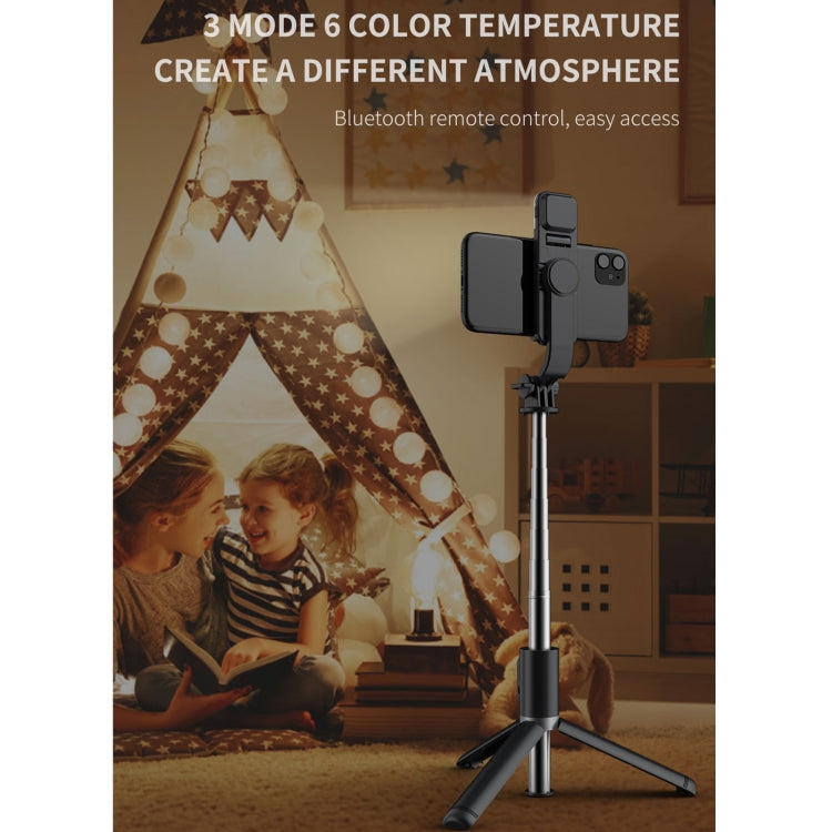 Q02S Luz de relleno Bluetooth Selfie Stick Trípode Soporte para teléfono móvil, Q02S(Black), Q02S(White)