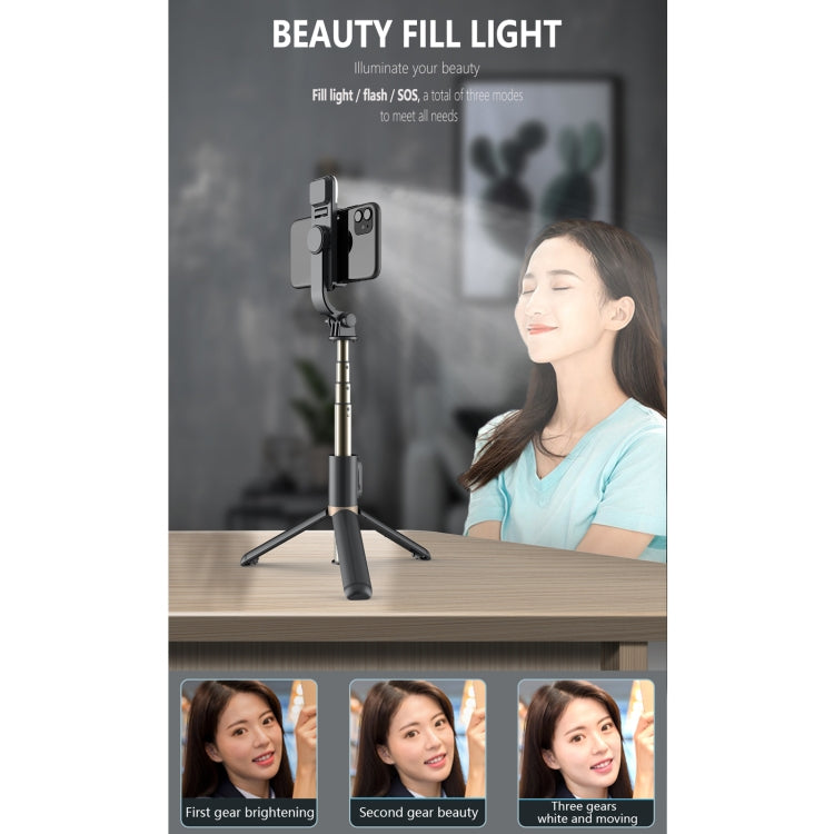 Q03S Luz de relleno Bluetooth Selfie Stick Trípode Soporte para teléfono móvil, Q03S(Black), Q03S(White)