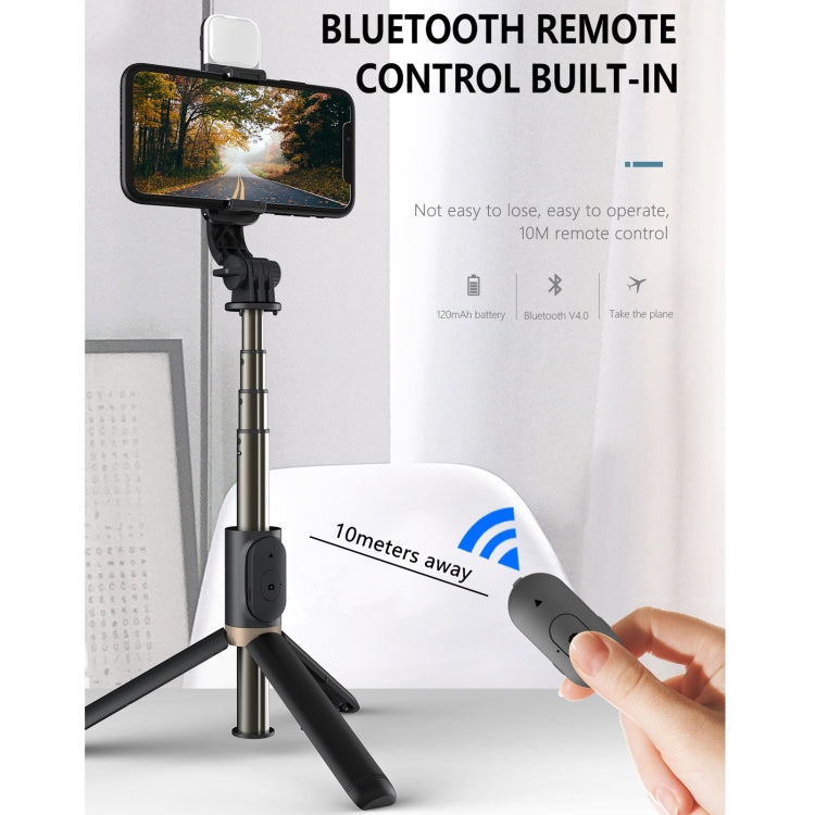Q03S Luz de relleno Bluetooth Selfie Stick Trípode Soporte para teléfono móvil, Q03S(Black), Q03S(White)