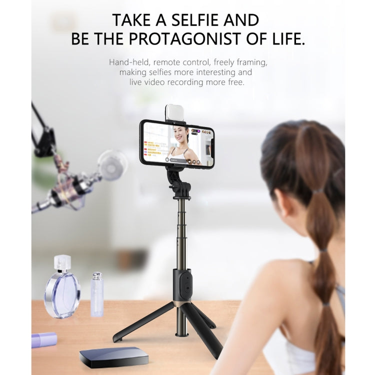 Q03S Luz de relleno Bluetooth Selfie Stick Trípode Soporte para teléfono móvil, Q03S(Black), Q03S(White)