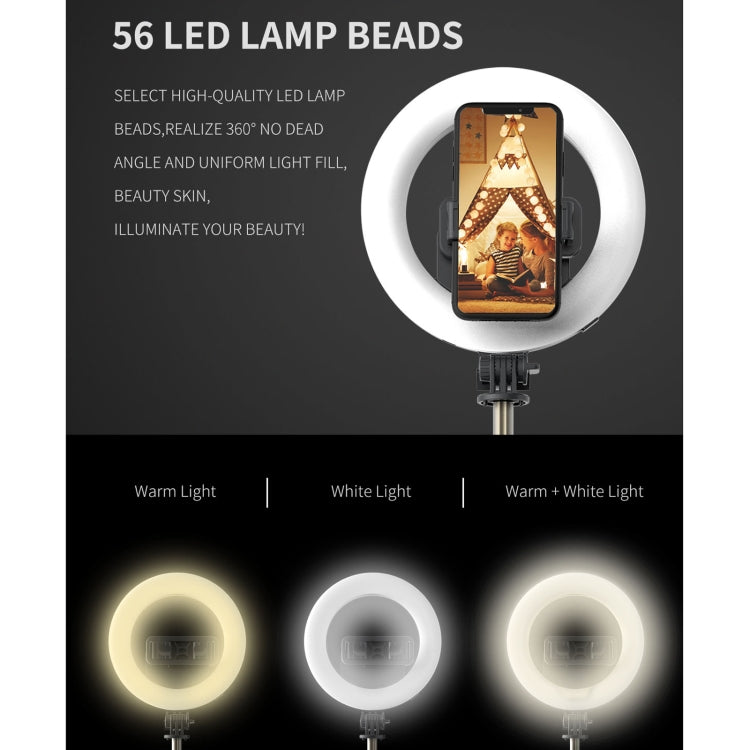 Q07 Trípode/palo Selfie Bluetooth portátil con anillo de luz de 6 pulgadas, Q07