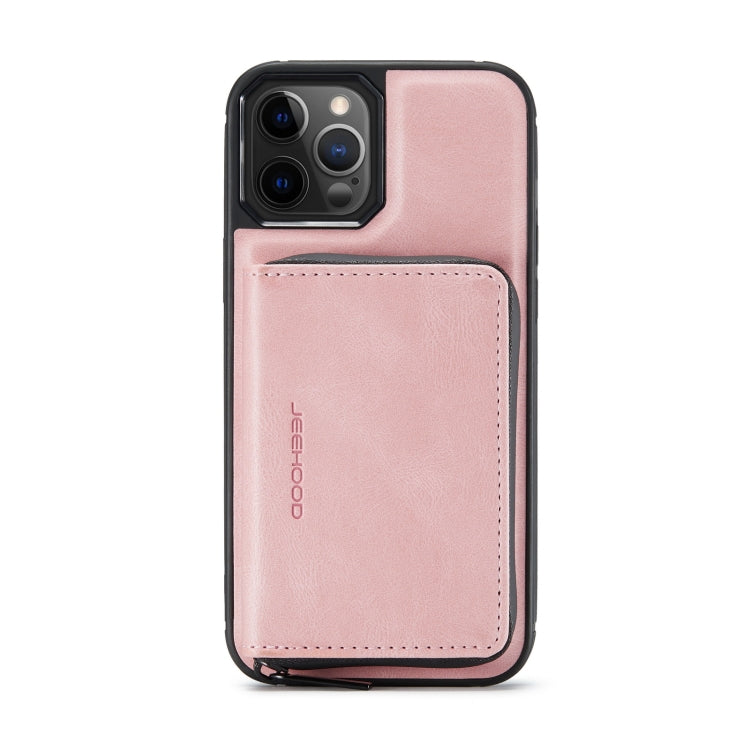 JEEHOOD Estuche de cuero con tapa horizontal con cremallera magnética con soporte y ranura para tarjeta y billetera, For iPhone 12 mini, For iPhone 12 / 12 Pro, For iPhone 12 Pro Max