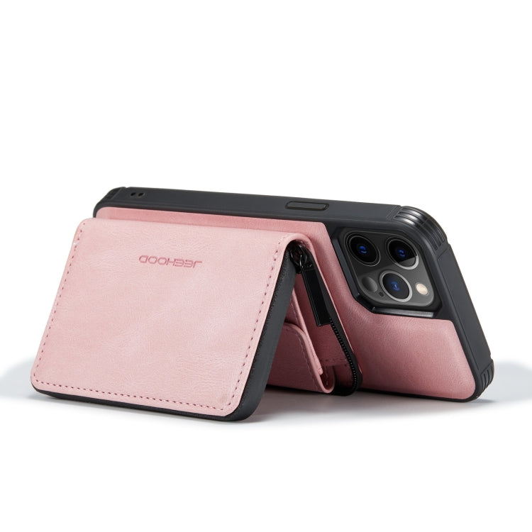 JEEHOOD Estuche de cuero con tapa horizontal con cremallera magnética con soporte y ranura para tarjeta y billetera, For iPhone 12 mini, For iPhone 12 / 12 Pro, For iPhone 12 Pro Max