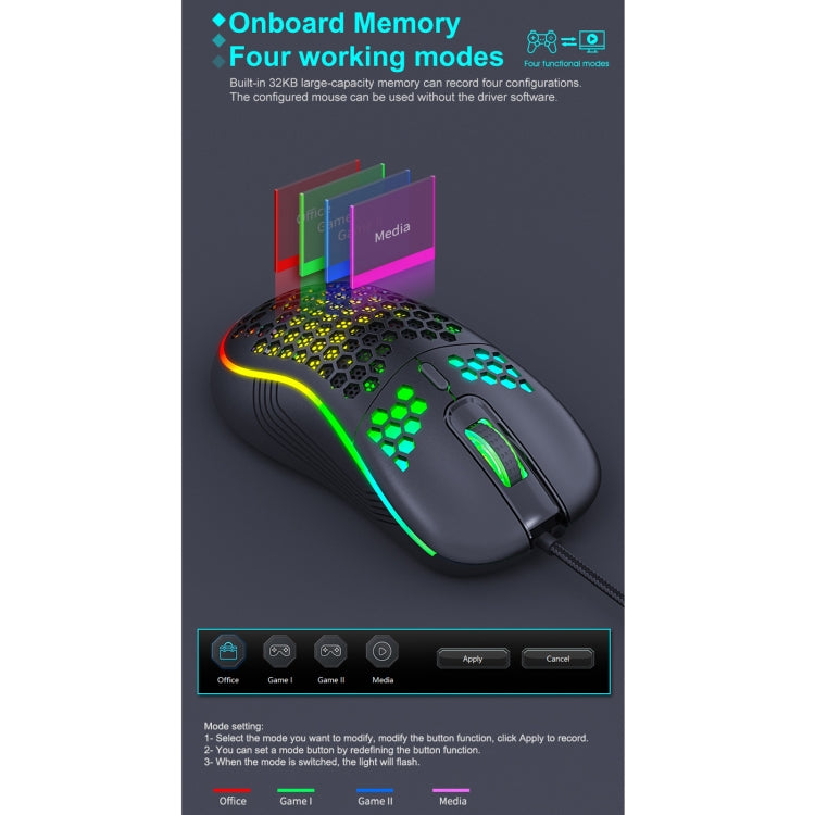 Ratón con cable para juegos con iluminación RGB iMICE T98, T98